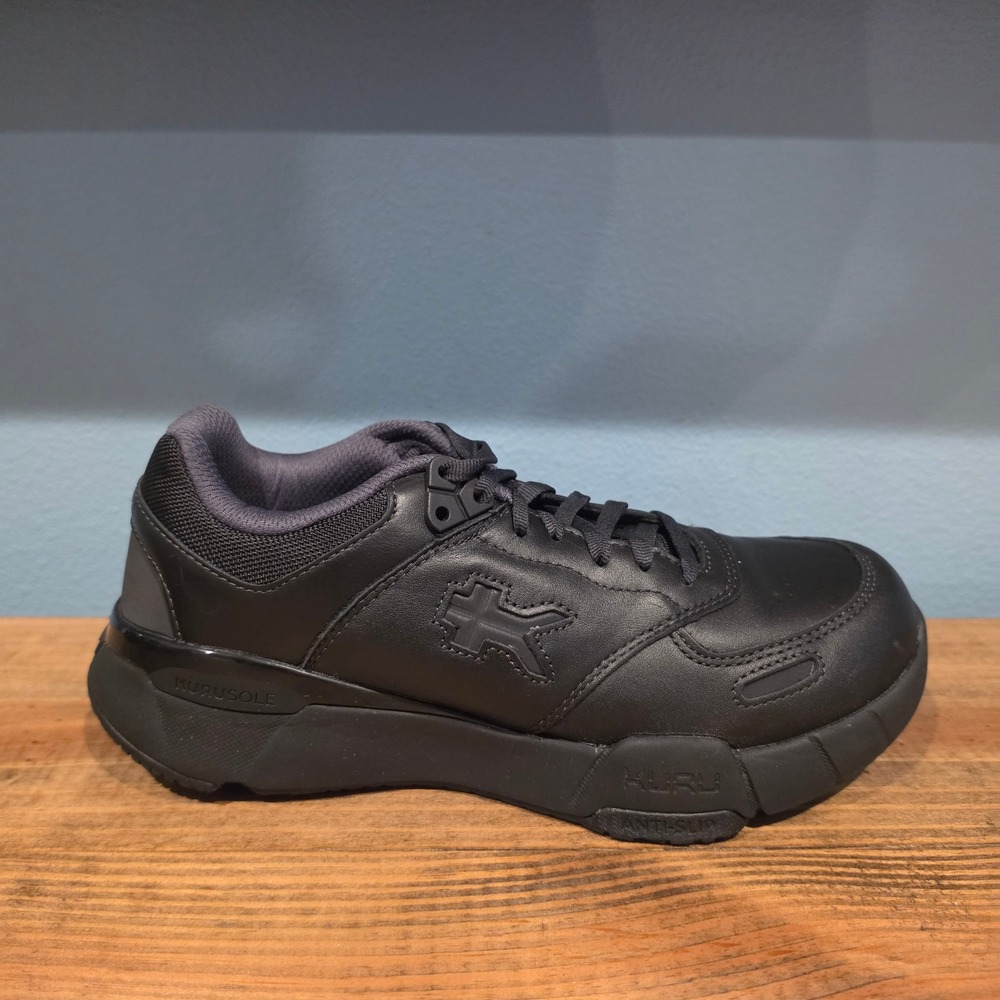 Kuru Womens Kinetic Sneakers Black Leather Anti-Slip Work Shoes 10W - Picture 8 of 11
